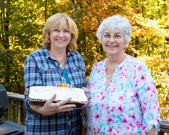 Sister Janet (Johnson) Janke baked a cake for Mary and brother George, who share the same October birthday.