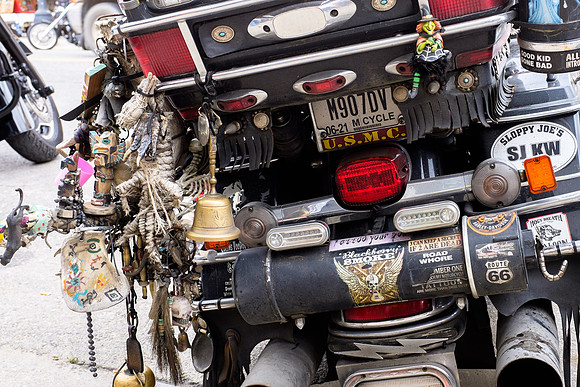Itinerant Farrier's home, Biker Rally, Red Lodge, Montana